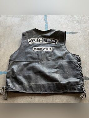 HARLEY DAVIDSON  WILLIE G / PANHEAD/ HERITAGE DISTRESSED LEATHER VEST